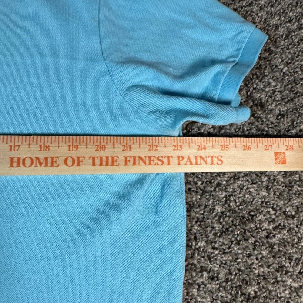 Polo Ralph Lauren Mens XL Custom Fit Light Blue‎ Mesh Polo Pink Pony